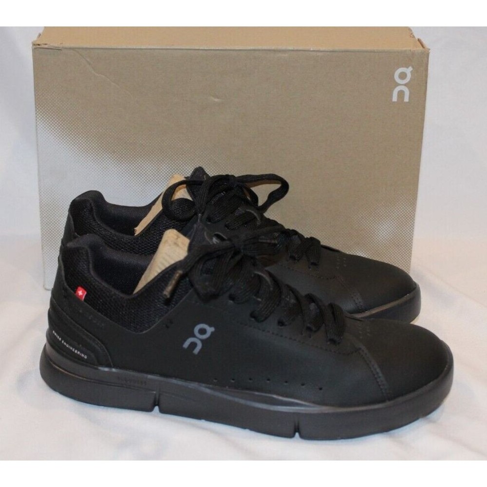On Cloud Roger Advantage Athletic Tennis Shoes Black MEN'S 7.5 WOMEN'S‎ 9.5 NEW